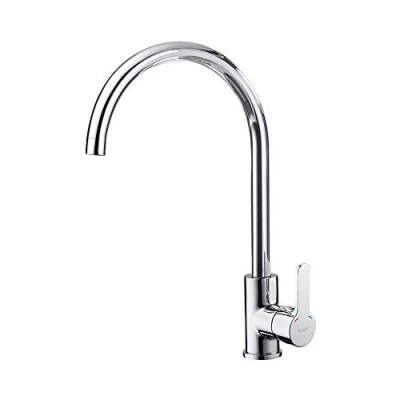 Afbeelding van Ibergrif M14022 Keukenkraan, 360 Draaibare Eengreepsmengkraan Spoelbak Kraan Keuken, Messing, Chroom