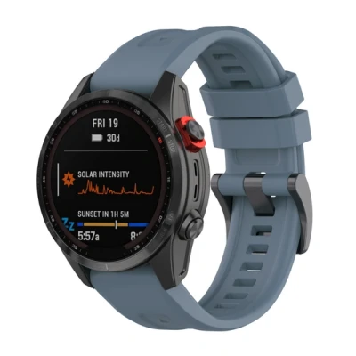 Afbeelding van Siliconen sportbandje Grijsblauw Garmin Approach S60 &amp; S62 / Instinct 2 (Solar)