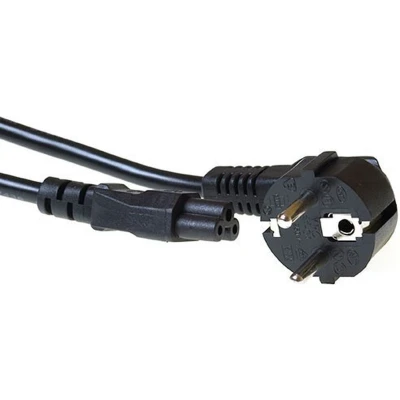 Afbeelding van ACT AK5163 230V Stroomkabel Randaarde Stekker CEE7/7 C5 Zwart 5 meter