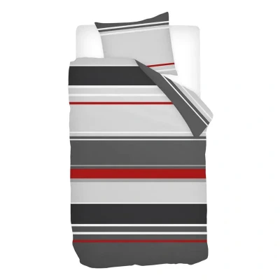 Afbeelding van Snoozing Basha Flanel Dekbedovertrek Eenpersoons 140x200/220 cm + 1 kussensloop 65x65 Grijs