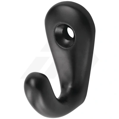 Afbeelding van Kapstokhaak zwart enkel 36x18x27 mm