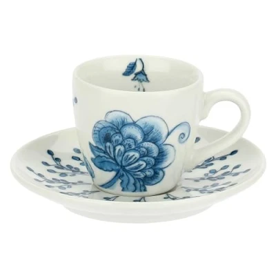 Afbeelding van Rose Tulipani ROSE&amp;TULIPANI ONIRIA Set of 6 Coffee Cups with Saucer 90 ml, Kopje