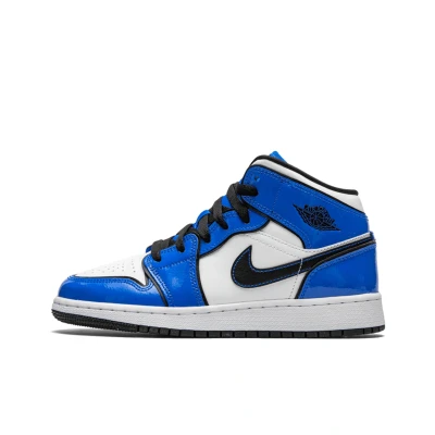 Afbeelding van Air Jordan 1 Mid Signal Blue (GS) 37.5