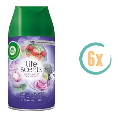 Afbeelding van 6x Airwick Freshmatic Navulling Mystical Garden 250ml kopen? Nu in de aanbieding