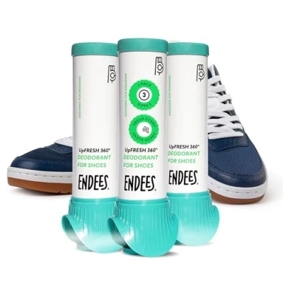 Afbeelding van Endees UpFresh 360 schoendeodorantspray (2 x 100 ml) Langdurige frisheid met eenvoudige applicatie Uniseks geur Neutraliserende Deoderiser voor sport, dagelijks gebruik, set van 2
