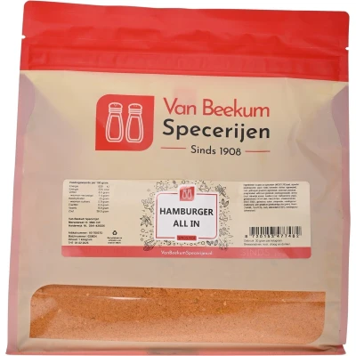 Afbeelding van Van Beekum Specerijen Hamburger All In 1 kilo (hersluitbare stazak)
