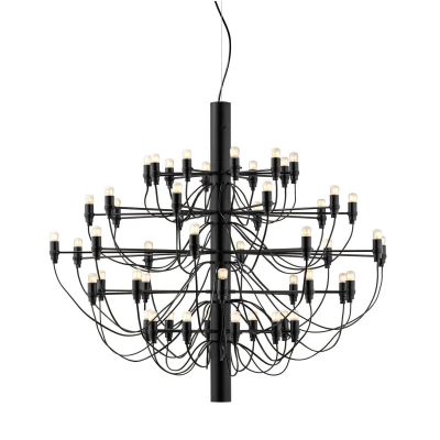 Afbeelding van Flos 209750 by Gino Sarfatti kroonluchter Ø100 opaal zwart