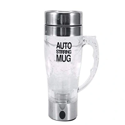 Afbeelding van Mengshen Roestvrijstalen Automatische Magnetische Mok Multifunctionele Zelfschudbeker, 350 ml, Transparant