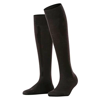 Afbeelding van FALKE Dames merinowol katoen soft top sokken met zachte grip op been effen dun thermisch voor zomer of winter Zwart grijs meer kleuren 1 paar gevoelig Berlijn, (Zwart 3009), 35.5 38 EU
