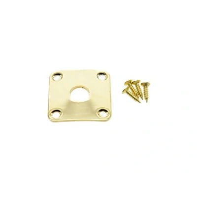 Afbeelding van KAISH Goud Metaal Gebogen Bodem Jack Plate Base Vierkante Jackplate voor Les Paul LP Gitaren