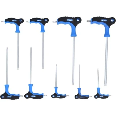 Afbeelding van BRILLIANT TOOLS BT041200 T greep Torx® haakse stiftsleutelset met kopboring, 9 dlg [Powered by KS TOOLS]