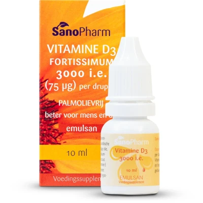 Afbeelding van Sanopharm Vitamine D3 Fortissimum Emulsan, 10 ml