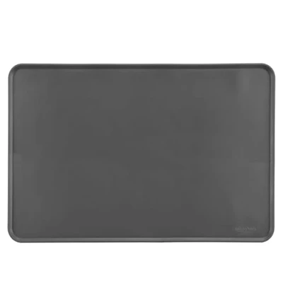 Afbeelding van Amazon Basics Waterafstotende bakmat van siliconen, onderlegger voor huisdiervoer, 60 x 41 cm, grijs, eenpersoonsbed