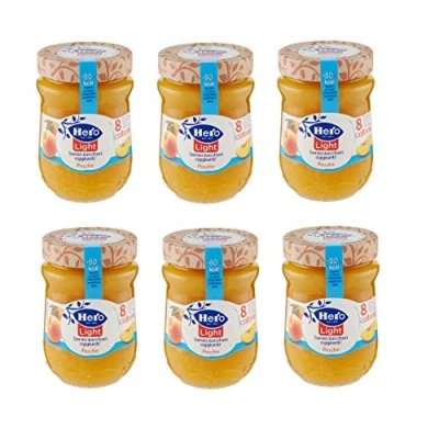 Afbeelding van 6x Hero Light Pesche Jam Broodbeleg, perziken Italië, 280 g
