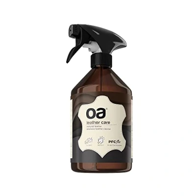 Afbeelding van FABB OALC500 en OA Lederreiniger LEATHER CARE (500 ml) voor het Reinigen van Alle Leren Producten Verwijdert Vuil Vlekken Droogt Niet uit Geen Schadelijke PFC verbindingen,wit