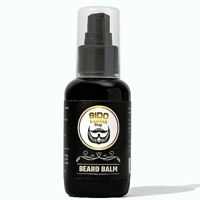Afbeelding van SIDO BARBER Baardbalsem met aloë vera (100 ml, citrusgeur), aftershave balsem voor verzorging en na het scheren Beard heren kokosolie jojoba olie baardcrème