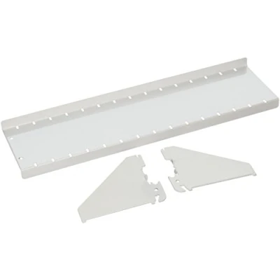 Afbeelding van Wall Control ASM SH 1604 W 4 inch diepe Pegboard plank montage voor wandbediening alleen, wit