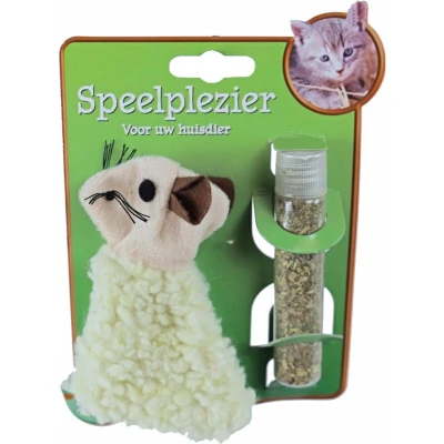 Afbeelding van boon kattenspeelgoed schaap plus catnip vulbaar 12 cm Gebr de