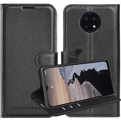 Afbeelding van Cadorabo Hoesje geschikt voor Nokia G10 / G20 in PHANTOM ZWART Beschermhoes met magnetische sluiting, standfunctie en kaartvakje Book Case Cover Etui