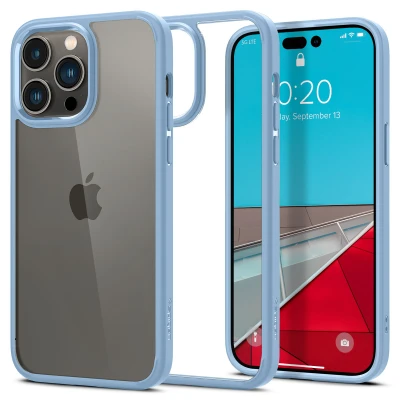 Afbeelding van Apple iPhone 14 Pro Max Hoesje Kunststof Spigen Hardcase/Backcover Blauw Telefoonhoesje Shockproof/Valbescherming