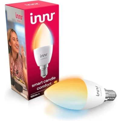 Afbeelding van Innr Zigbee E14 Smart LED kaarslamp warm koel wit werkt met Philips Hue*, Amazon Echo (4e generatie) en SmartThings 520 lumen Ambiance 1 pack