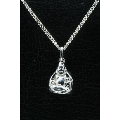 Afbeelding van Zilveren Boeddha ketting hanger middel