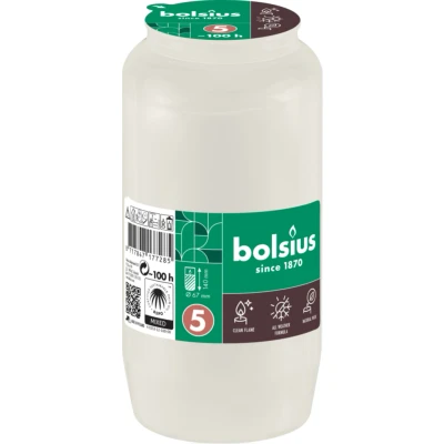 Afbeelding van Bolsius Herdenkingslicht Nr. 5 Wit