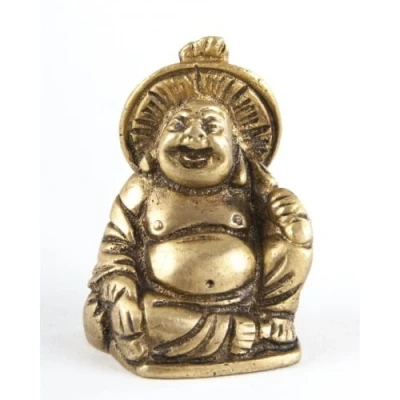 Afbeelding van Happy boeddha messing 4,5 cm