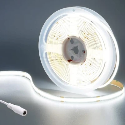 Afbeelding van GOMING 24V COB LED striplicht Koel Wit 6000K 5M 480LED/M CRI 93+ 4500lm Uniforme Emissie Flexibel IP20 Niet Waterdicht bandlichten voor DIY Slaapkamer Keuken Home Decor(Geen Voeding)