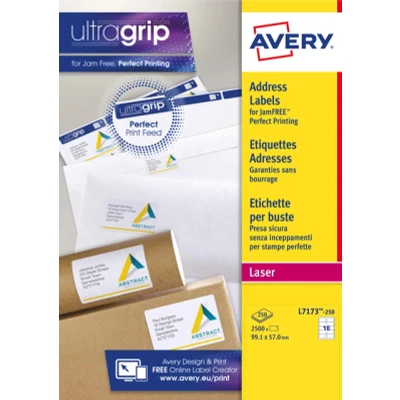 Afbeelding van Etiket Avery L7173 250 99.1x57mm wit 2500stuks