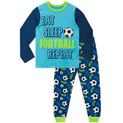 Afbeelding van Harry Bear Jongens Pyjamas Voetbal Blauw 146