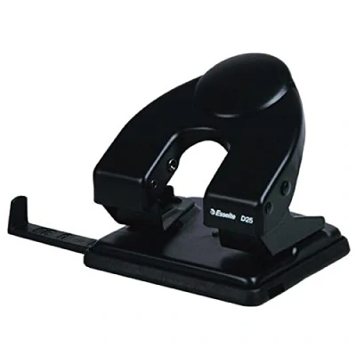 Afbeelding van Leitz 177015 Hole Punch D25 voor 25 vellen tegelijk met Stop Bar Black
