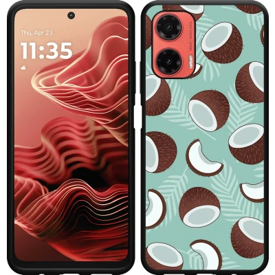 Afbeelding van Cazy Hoesje geschikt voor Motorola Moto G35 Siliconen Zwart Kokosnoten