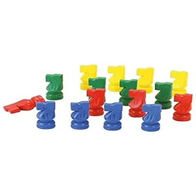 Afbeelding van JEUJURA 16 kleine houten paarden behendigheidsspellen, meerkleurig (J8984)
