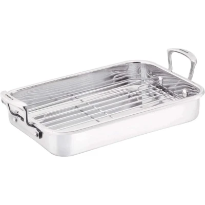 Afbeelding van Scanpan Braadslede RVS met rooster Impact 42x26cm niet geschikt voor inductie