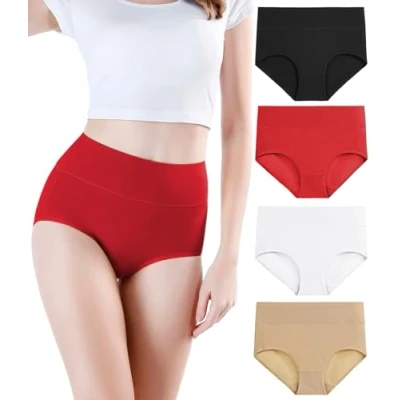 Afbeelding van Wirarpa Damesslip van katoen, hoge taille, damesondergoed, multipack 3XL
