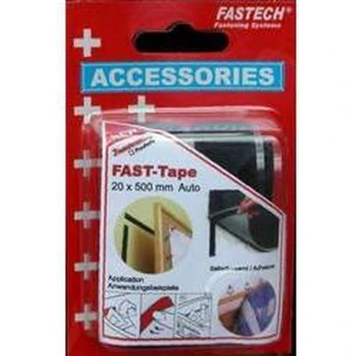 Afbeelding van FASTECH® 908 330 Klittenband Om vast te plakken Hotmelt Haak en lusdeel (l x b) 500 mm 20 Zwart 1 paar
