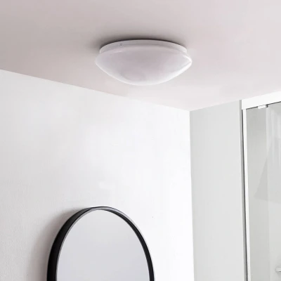 Afbeelding van Lindby LED plafondlamp met dimmer CCT 1licht Plastic, metaal H: 6.5 cm wit Inclusief lichtbron