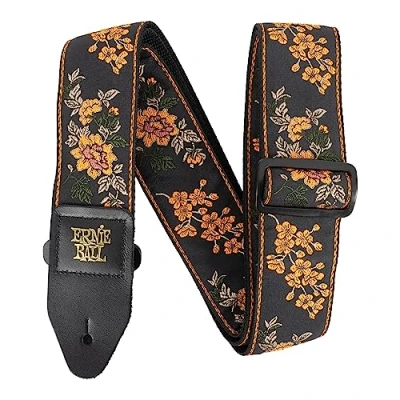 Afbeelding van Ernie Ball Classic Jacquard Strap 5363 Tangerine Blossom gitaarband