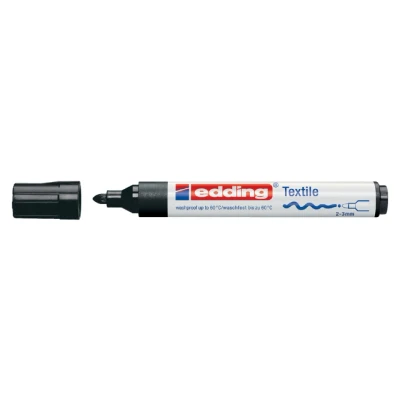 Afbeelding van edding 4500 textielmarker zwart 1ST 2 3 mm / 4 4500001