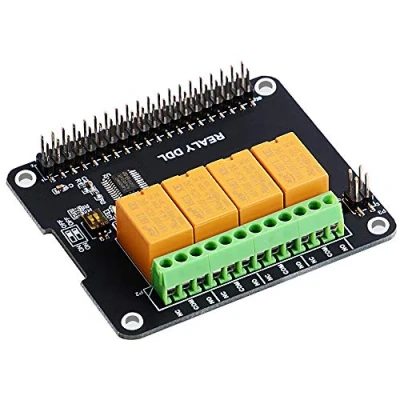 Afbeelding van GeeekPi Raspberry Pi uitbreidingskaart 4 kanaals relaismodule vermogensrelaismodule voor 3/2 Model B/B+ &amp; B (geen programmering vereist/programmeerbaar)