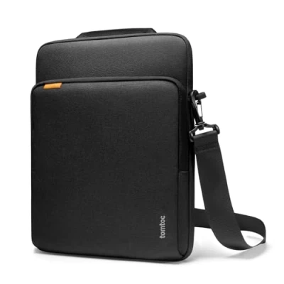 Afbeelding van tomtoc 360 Laptoptas hoes voor 15 inch nieuwe MacBook Air M3/A3114 M2/A2941 2024 2023, All round bescherming, robuust, waterafstotend Laptop schoudertas met handvat