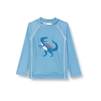 Afbeelding van Playshoes Unisex kinderen UV bescherming zwemshirt badkleding, dino blauw lange mouwen, 74 80