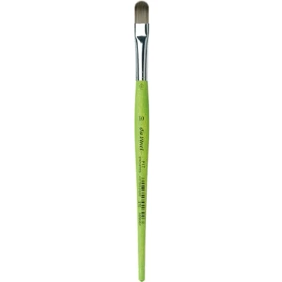 Afbeelding van da Vinci Student Series 375, geschikt voor school en hobby kwast, Filbert elastisch synthetisch met groen mat handvat, maat 10 (375 10)