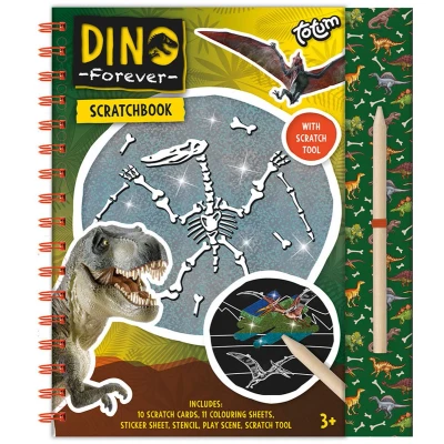 Afbeelding van Knutselset Totum Dino forever scratchbook