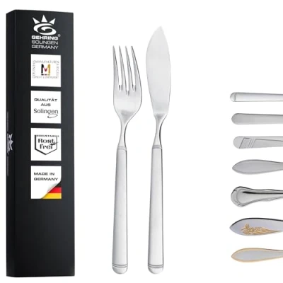 Afbeelding van Solingen visbestek, vismes en visvork, made in Germany, set voor 6 personen