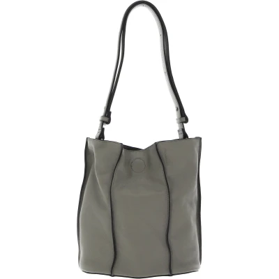Afbeelding van FREDsBRUDER Leren Schoudertas FB Midi Bucket Icy Sage Blauwgrijs