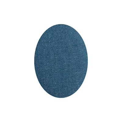 Afbeelding van 6 opstrijkbare kniestukken voor kinderen. Elleboogbeschermers om uw kleding te beschermen en broeken, jassen, truien, overhemden repareren. 10,5 x 8 cm. (Middelgrote jeans)