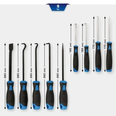 Afbeelding van Brilliant Tools BT542010 Set schraperhaken, 9 delig