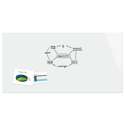 Afbeelding van Glasmagneetbord Be!Board superwit 2400x1200x9mm incl 2 magneten